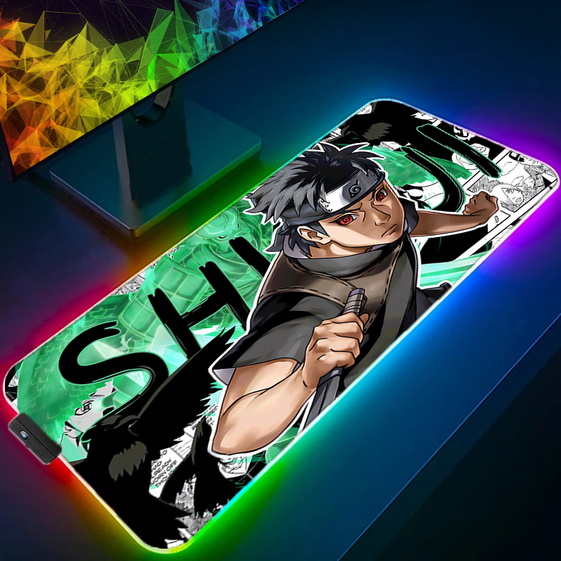 Pc Gaming Naruto - Großes RGB-E-Sport-Mauspad, langlebig, Anime, glatt, flexibel,