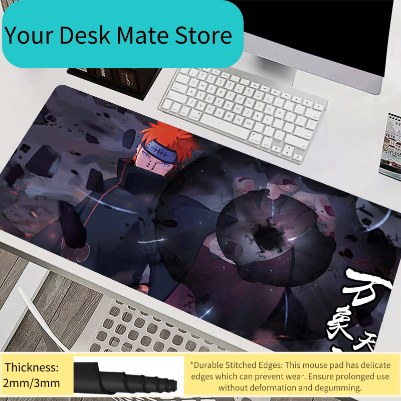 Pc Gaming Naruto - Mauspad PC-Zubehör Tastaturunterlage Büro-Schreibtischmatte Rutschfeste Anime-Mausunterlage