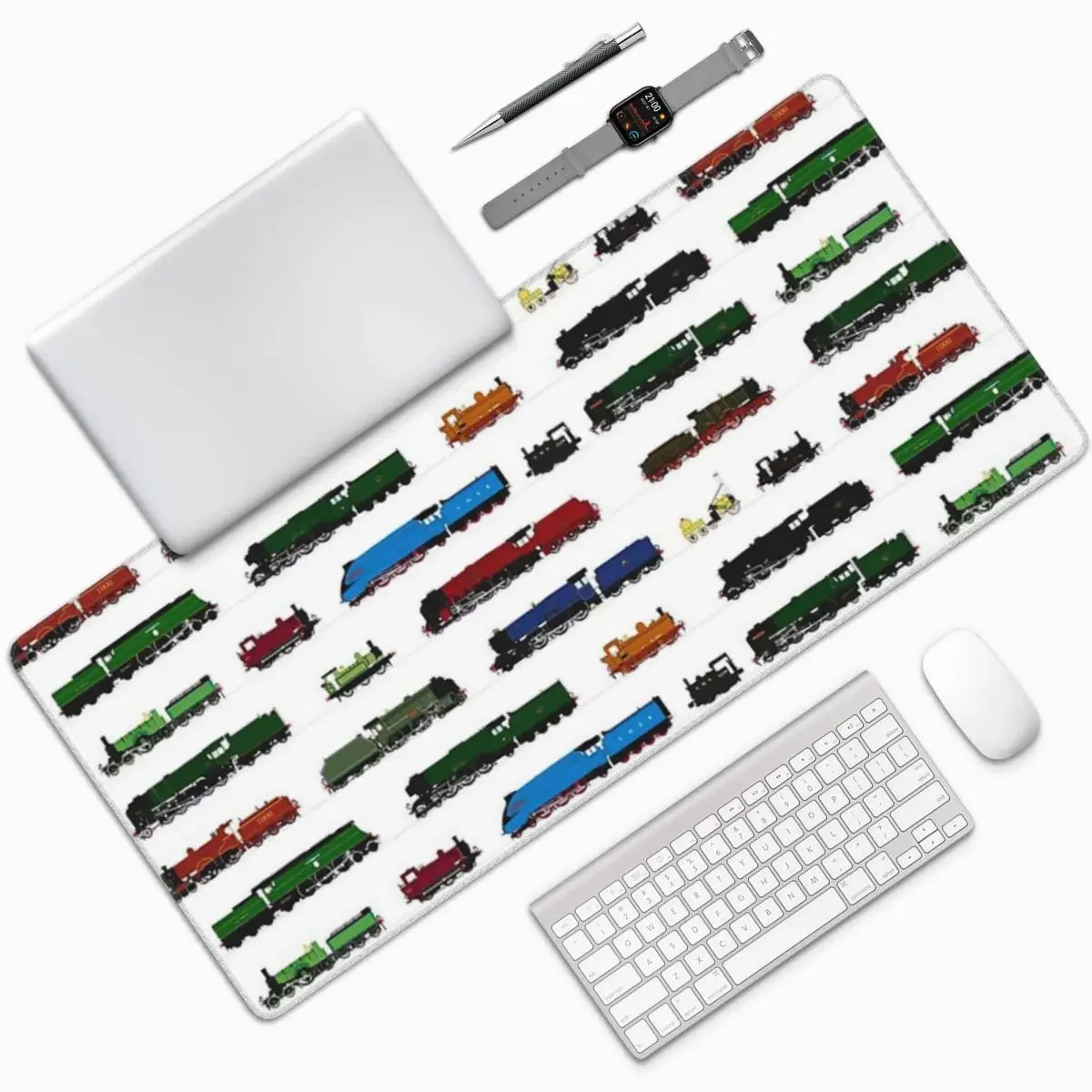 Pc Gaming Icon - Ikonische britische Steam Trains großes Mauspad,