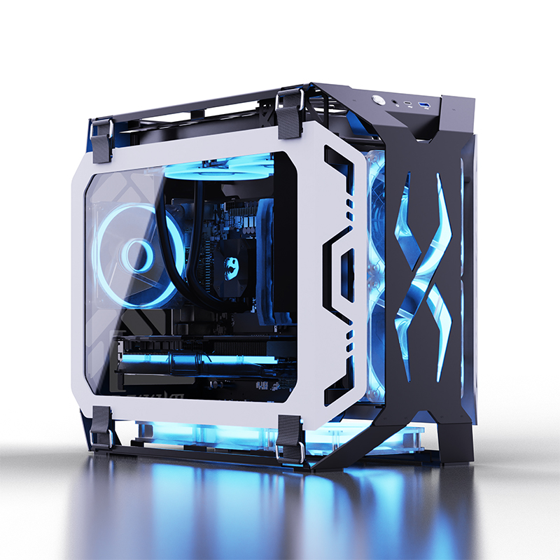 Pc Gaming New - Lovingcool Neues Design Offenes Gaming-Gehäuse Gehärtetes