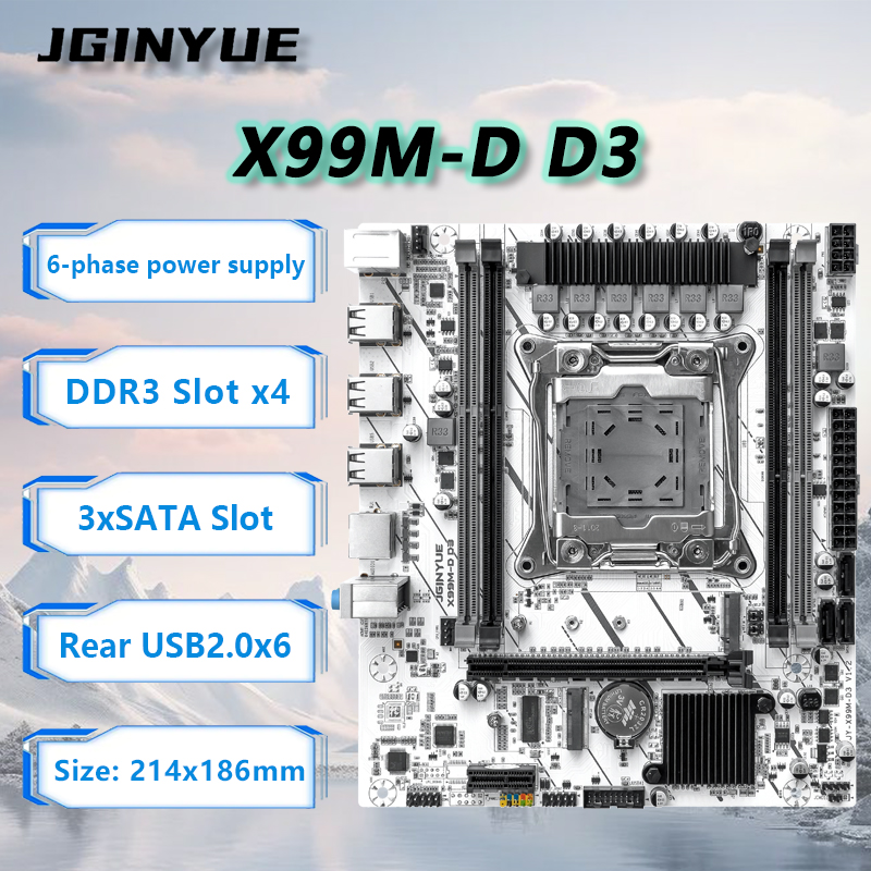 Pc Gaming Omen - JGINYUE X99 Motherboard LGA2011-3 M-ATX Unterstützt