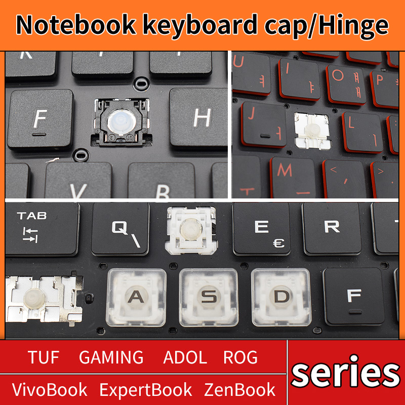 Pc Gaming Apple - Ersatz-Tastenkappe, Tastenkappe, Gummi-Scheren-Clip-Scharnier für ASUS TUF