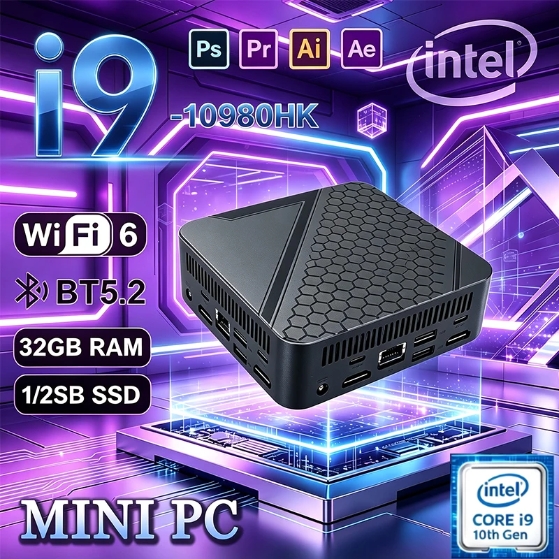 Pc Gaming Ram 32Gb - Mini-PC Multifunktional Intel I9 10980HK Mini-PC