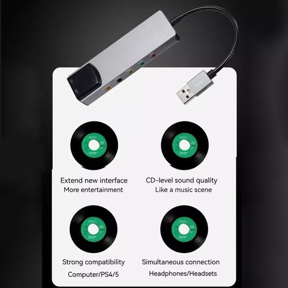 Neue USB-Soundkarte 7.1 5.1 Ka – Pc Gaming Games Bewertung und Preis