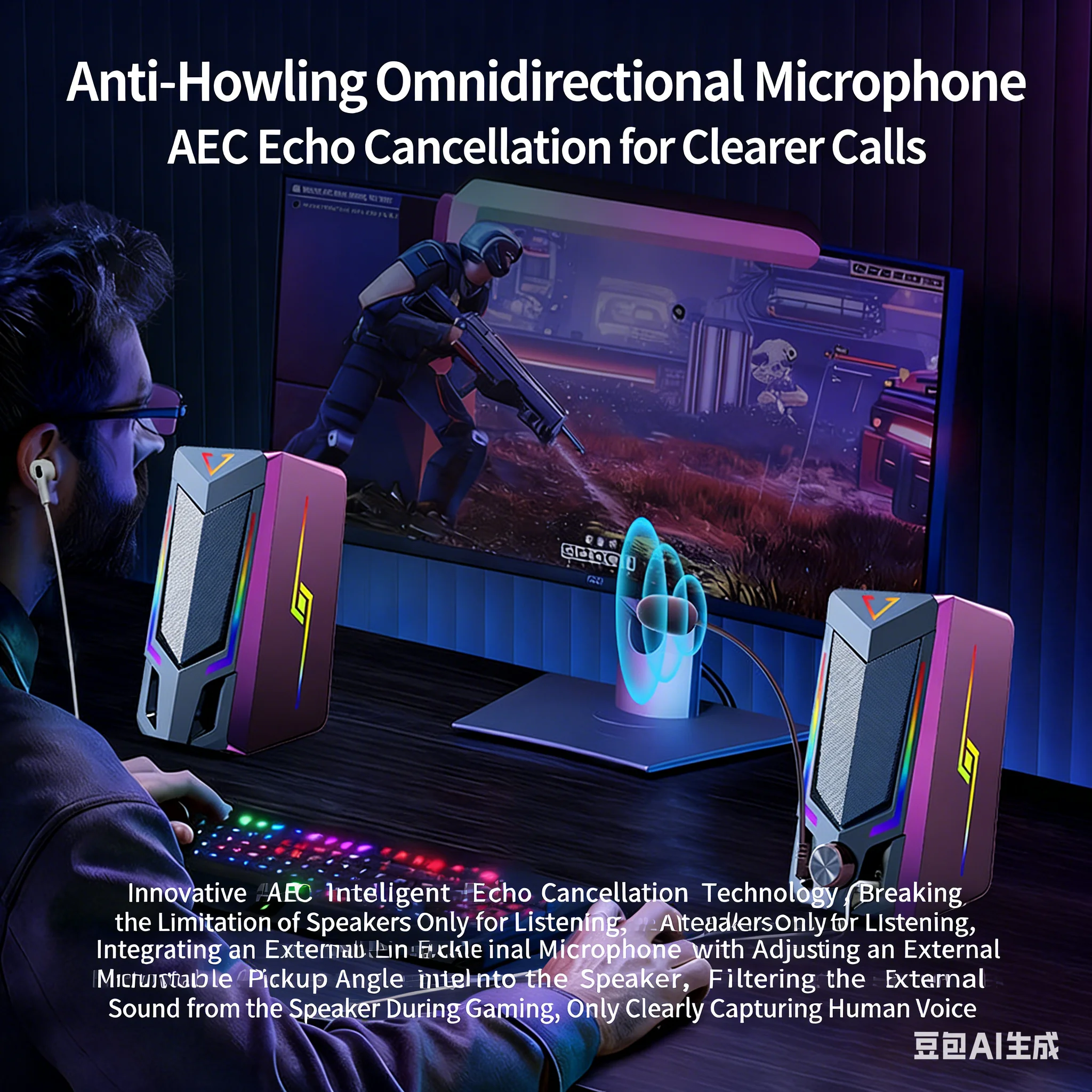 Desktop-RGB-Gaming-Lautspreche – Pc Gaming Apple Bewertung und Preis