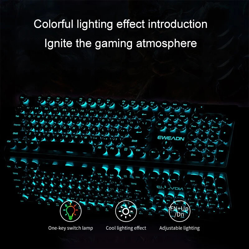 Retro Punk Mechanisches Tastat – Pc Gaming Keyboards Bewertung und Preis