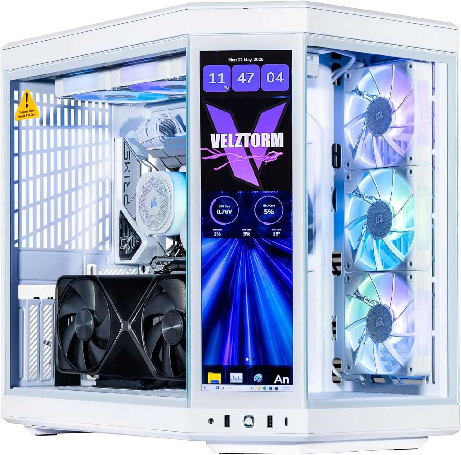 Velztorm LCD Weiß Praetix Maßg – Pc Gaming Y70 Bewertung und Preis