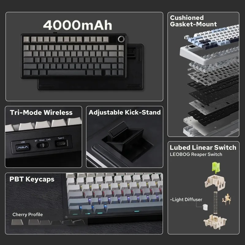 AULA F75 Max Mechanische Tasta – Pc Gaming Keyboards Bewertung und Preis