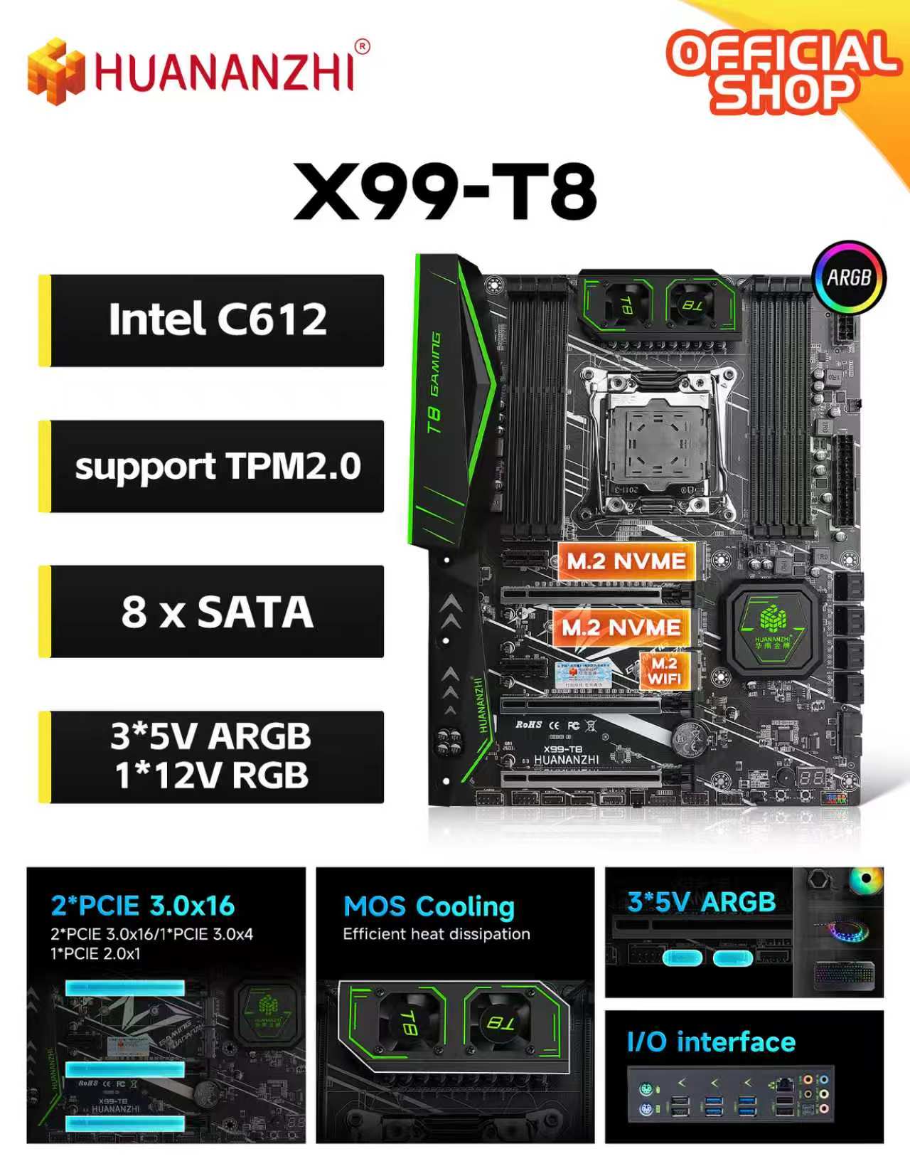 HUANANZHI X99-T8 LGA 2011-3 Mo – Pc Gaming Omen Bewertung und Preis