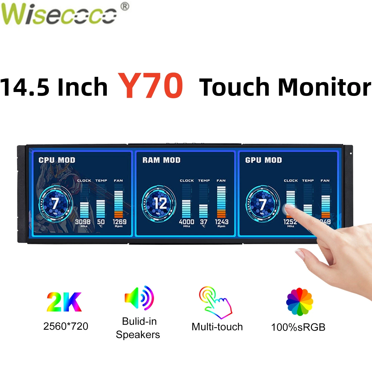 Wisecoco 12,6/14,5 Zoll 2K IPS – Pc Gaming Y60 Bewertung und Preis