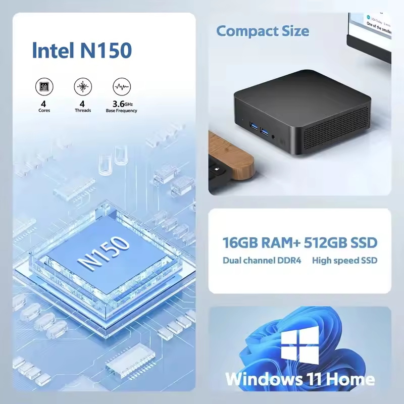 2026 Intel N150 Mini-PC Tragba – Pc Gaming Ram 32Gb Bewertung und Preis